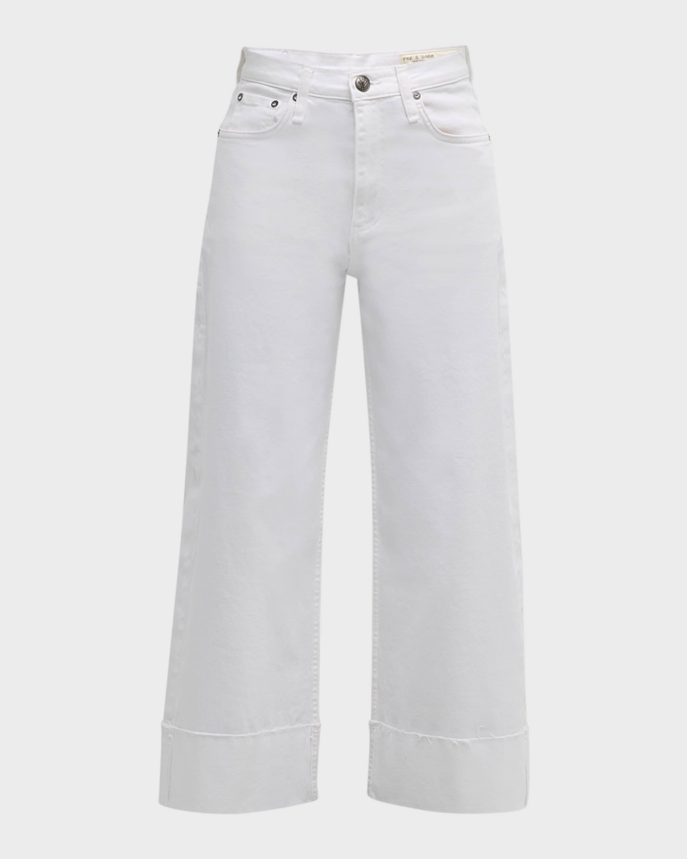 Andi Wide-Leg Cuffed Jeans - 1