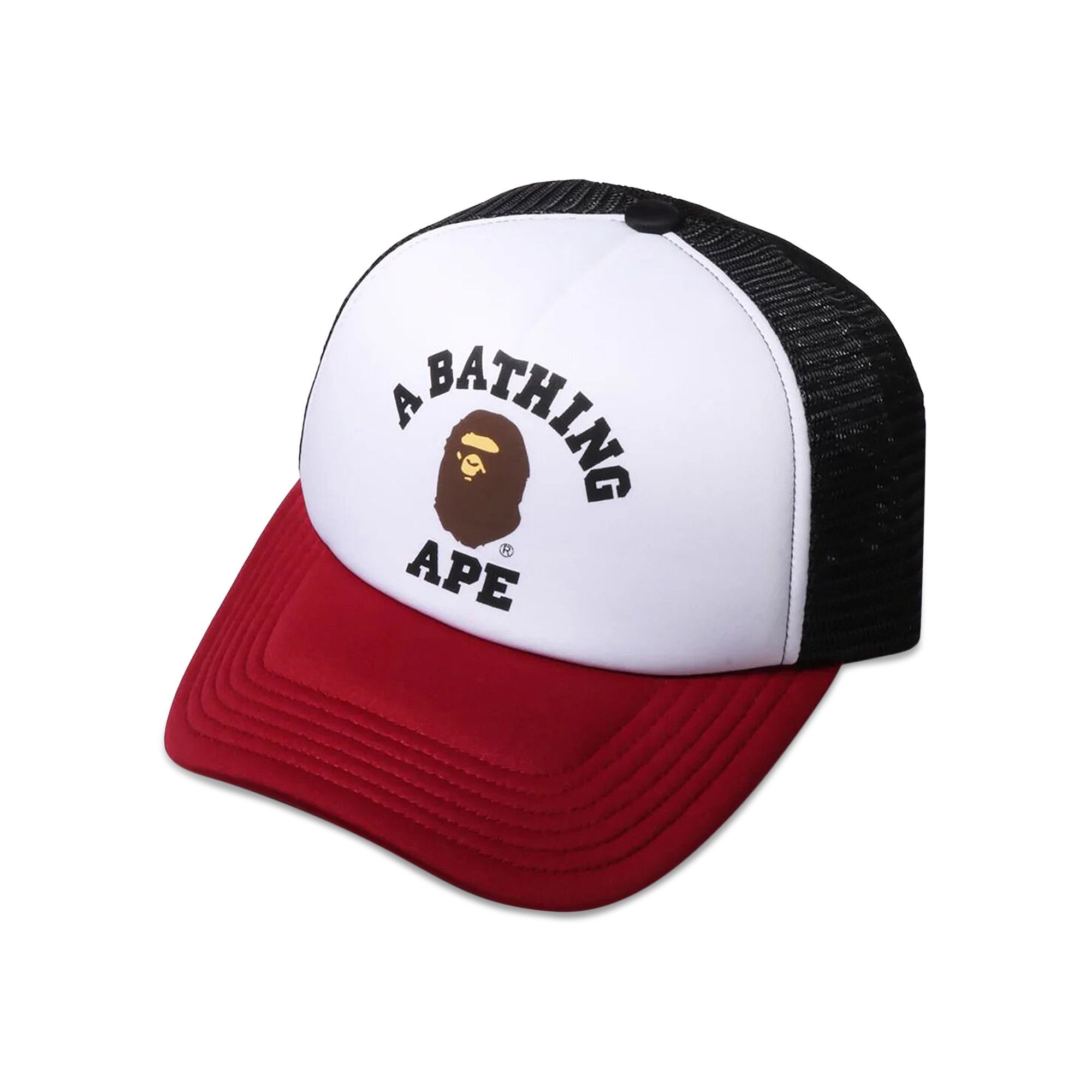 BAPE College Mesh Cap 'Burgundy' - 2