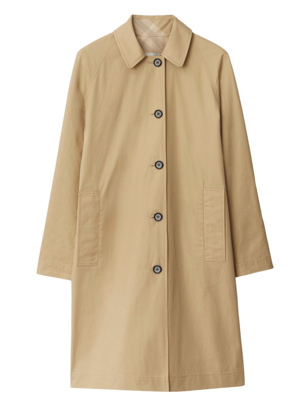 Car reversible check-print coat - 7