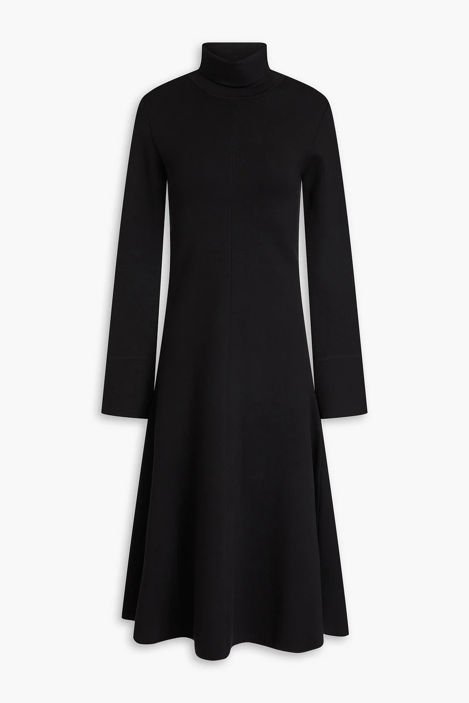 Silk-blend turtleneck midi dress - 1