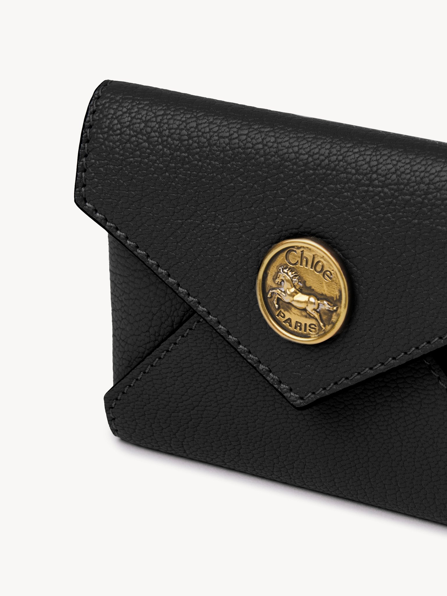 ENVELOPE CARD HOLDER IN GRAINED LEATHER - 5