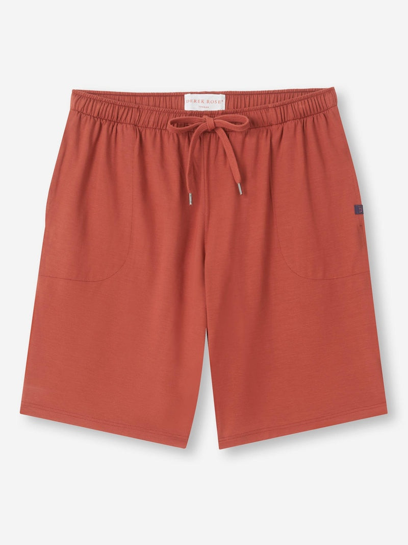 Men's Lounge Shorts Basel Micro Modal Stretch Rust Red 1