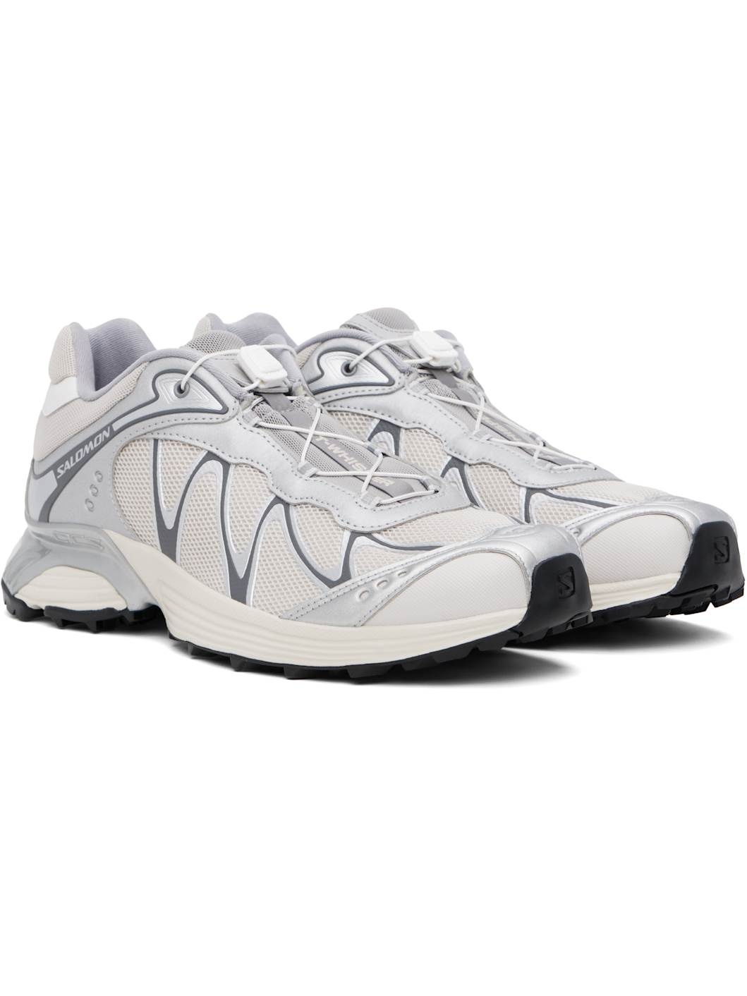 Silver & Beige XT-Whisper Sneakers - 4