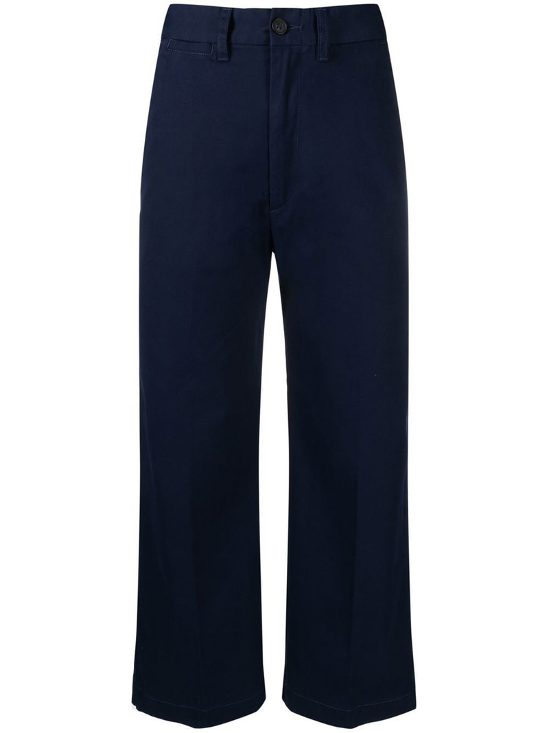 wide-leg cropped chinos 1