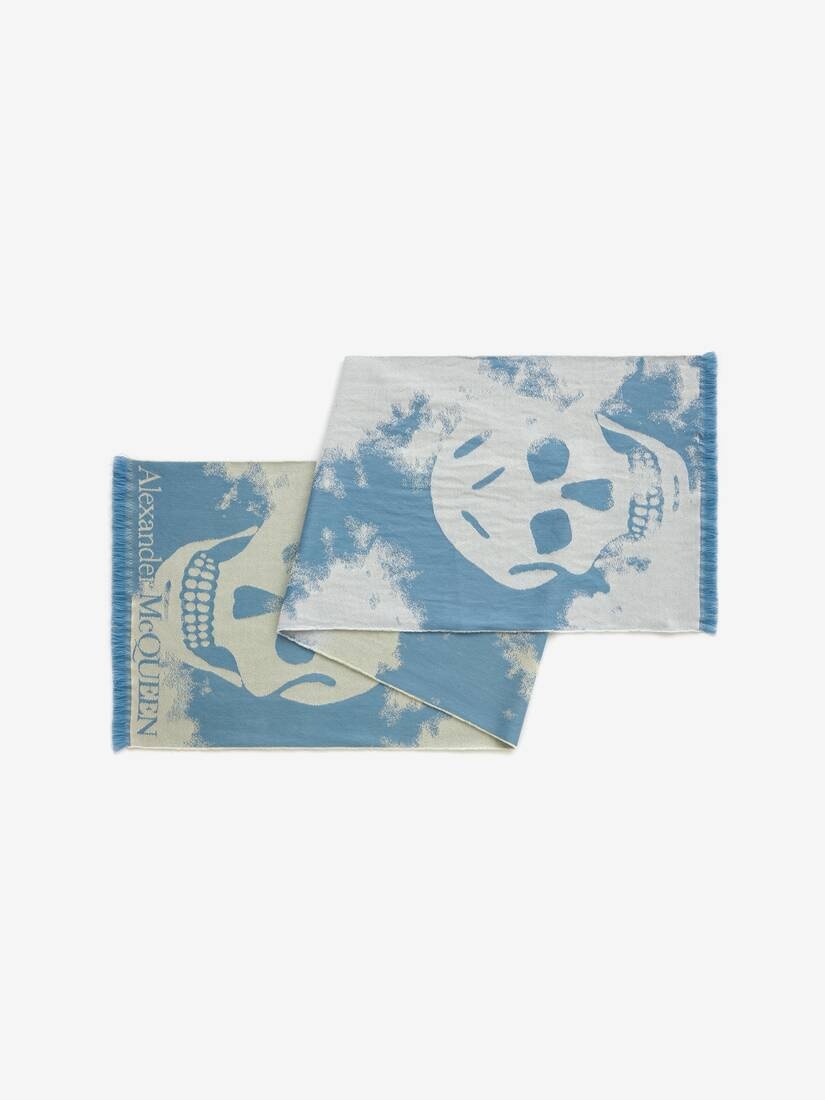Daybreak Skull Scarf in Blue/yellow - 3