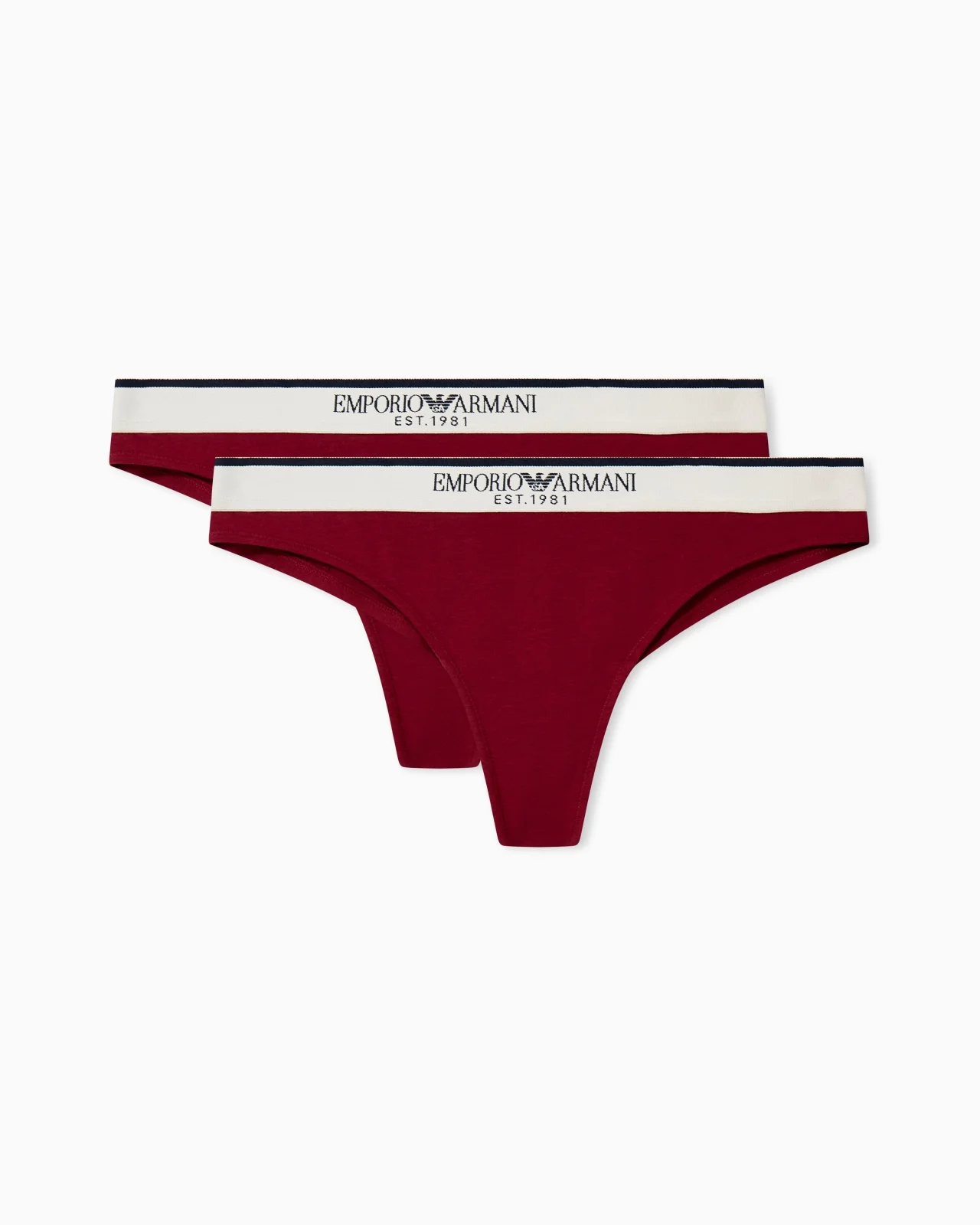 TWO-PACK COTTON BRAZILIAN BRIEFS WITH WIDE ELASTIC BAND - 1