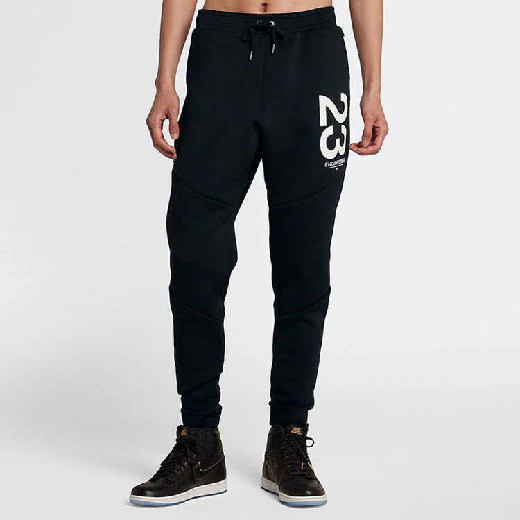 Air Jordan 23 Flight Space Cotton Athleisure Casual Sports Long Pants Black BQ4645-010 - 2