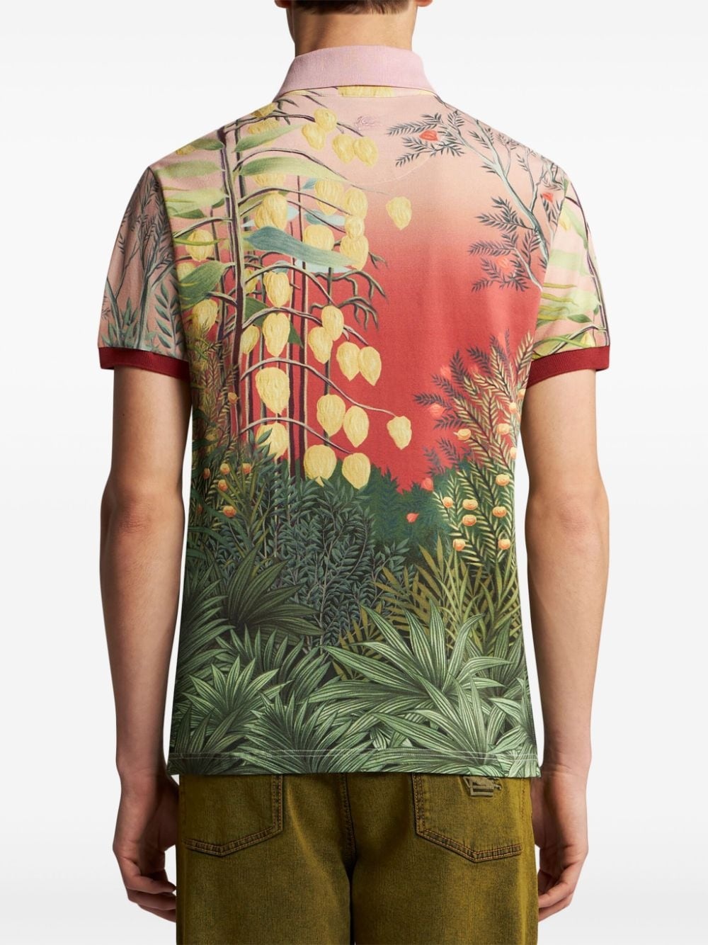 graphic-print ombrÃ© polo shirt - 3