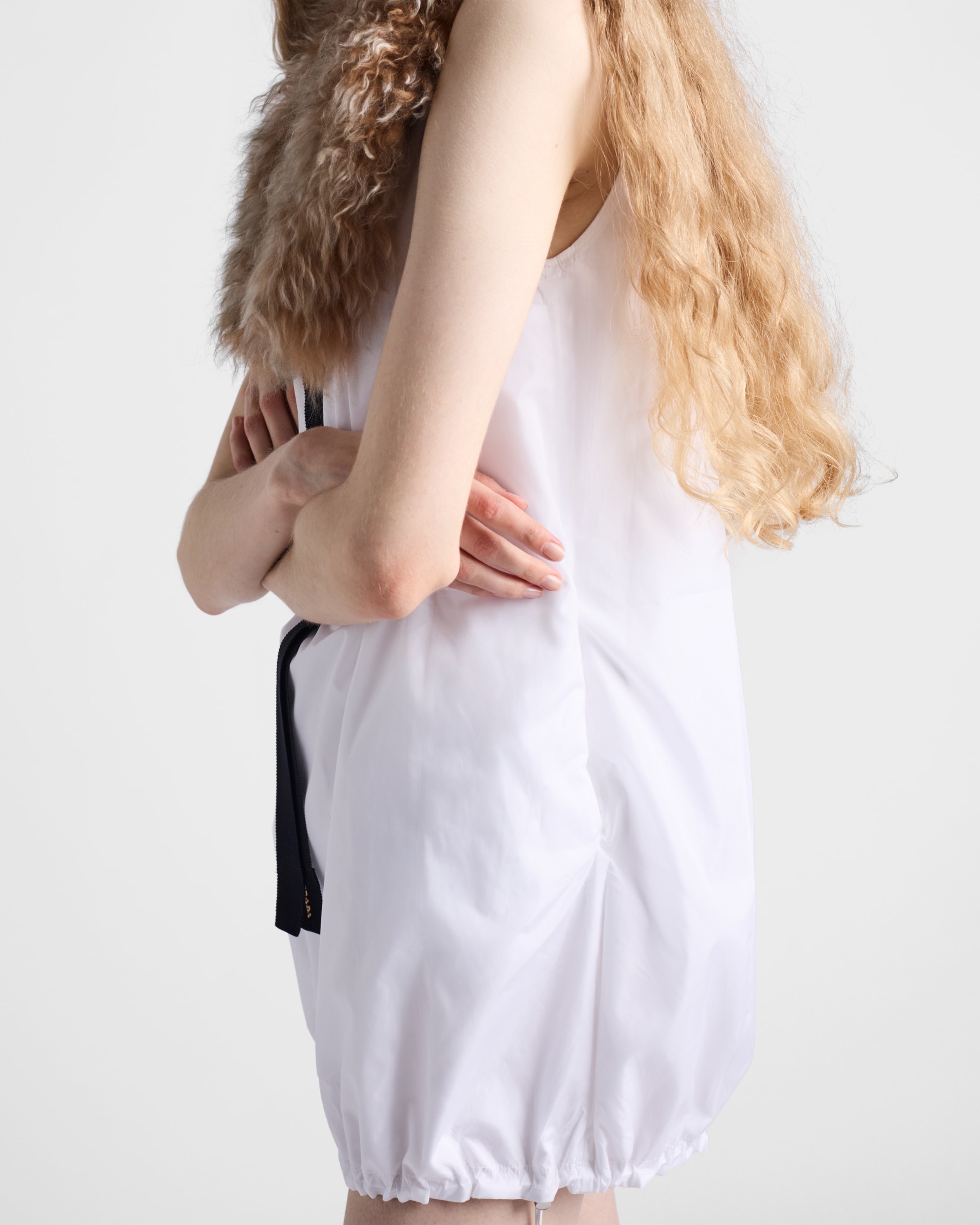 Reversible cotton jersey and Re-Nylon mini-dress - 6