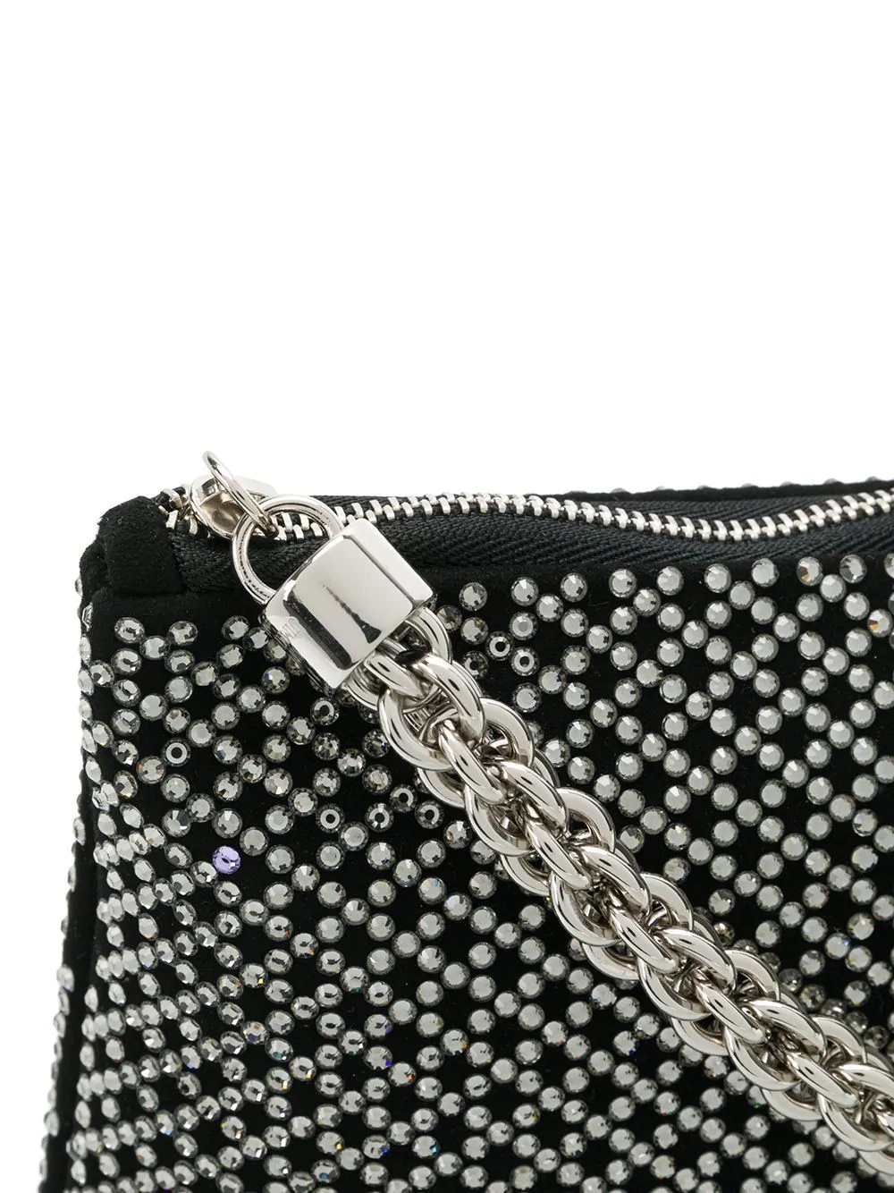 Callie diamond motif crystal hotfix clutch - 4