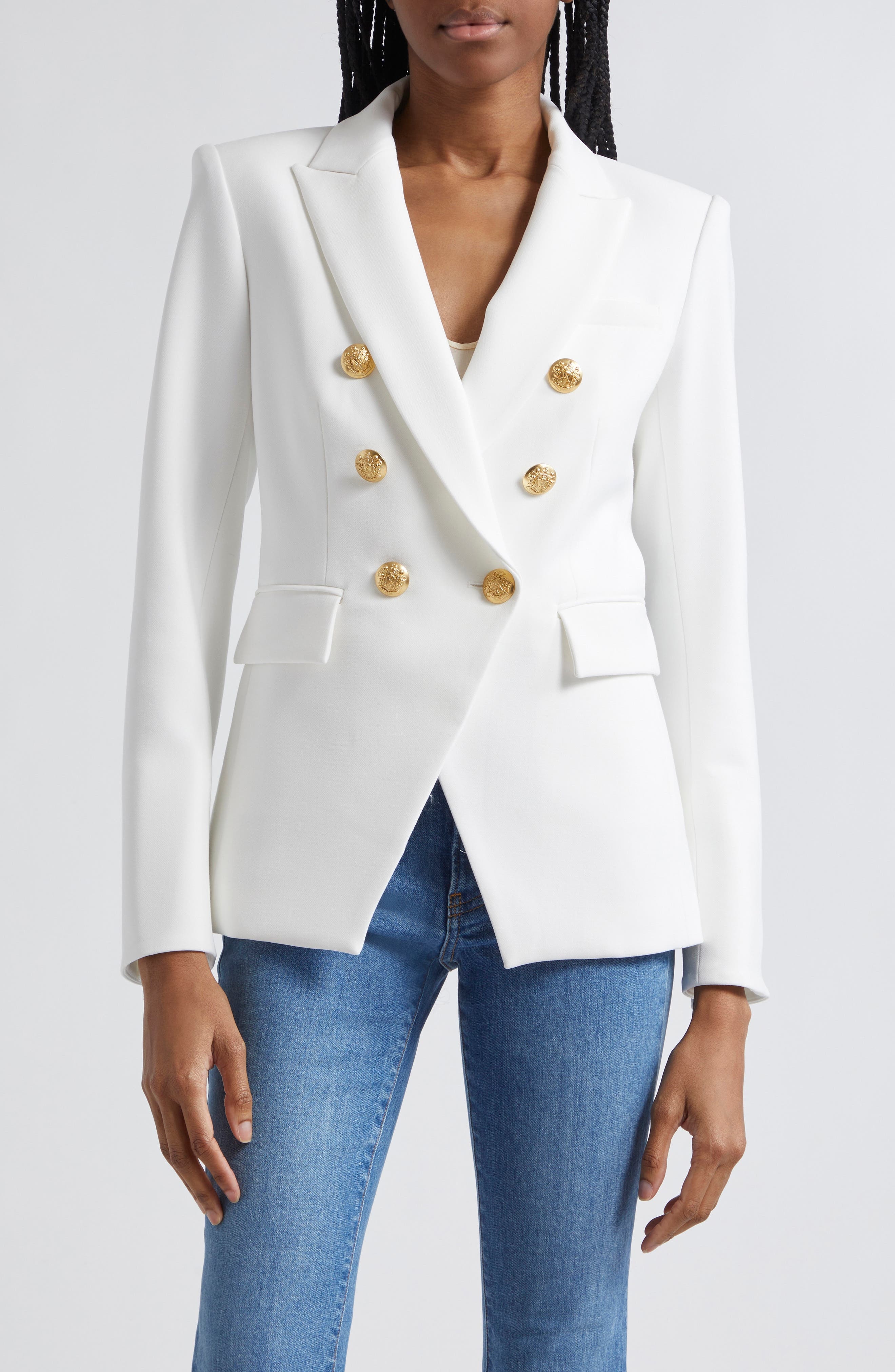 Veronica Beard Miller Dickey Jacket in Off White/Gold at Nordstrom - 1