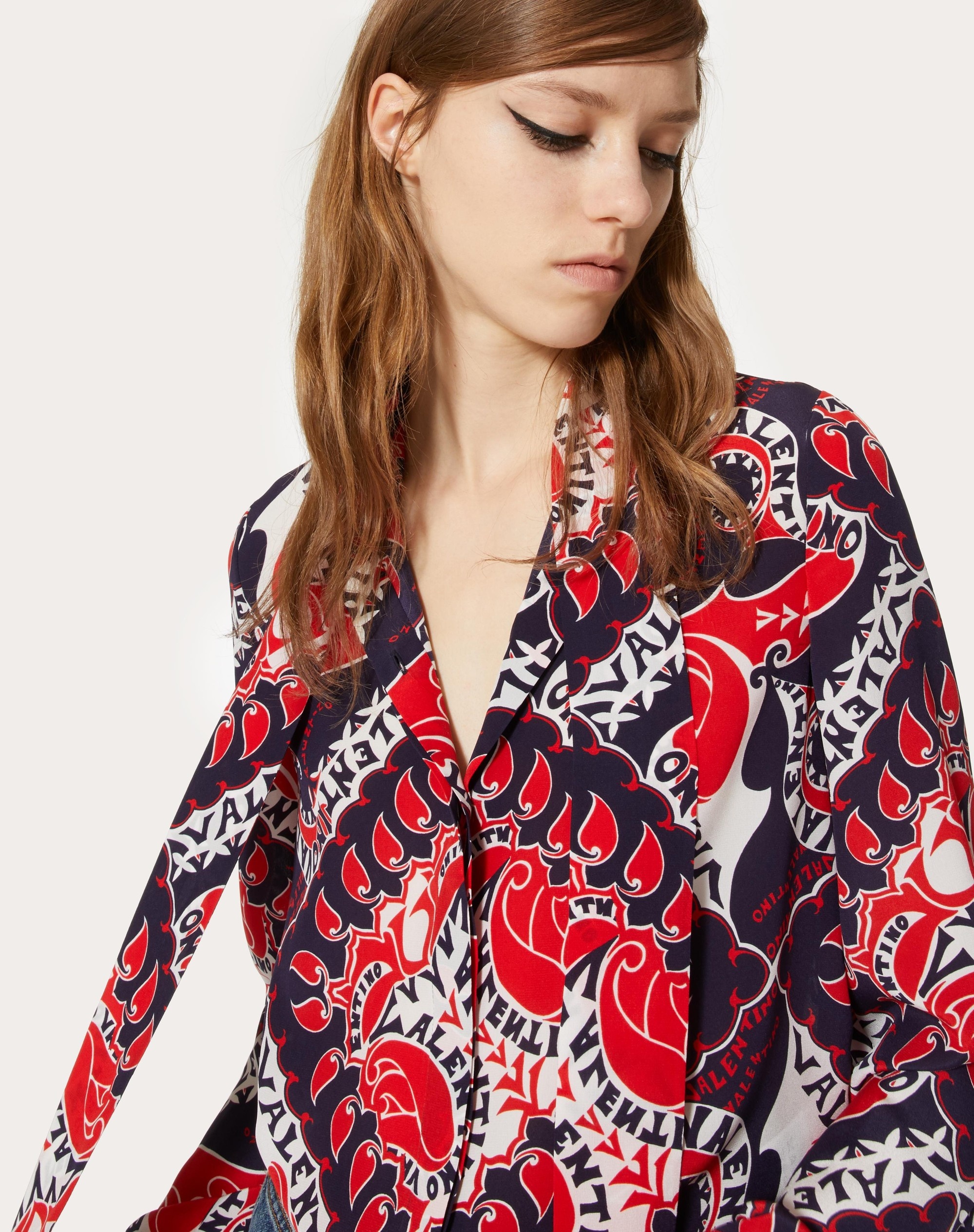 ARCHIVE MANIFESTO BANDANA PRINT CREPE DE CHINE SHIRT - 5