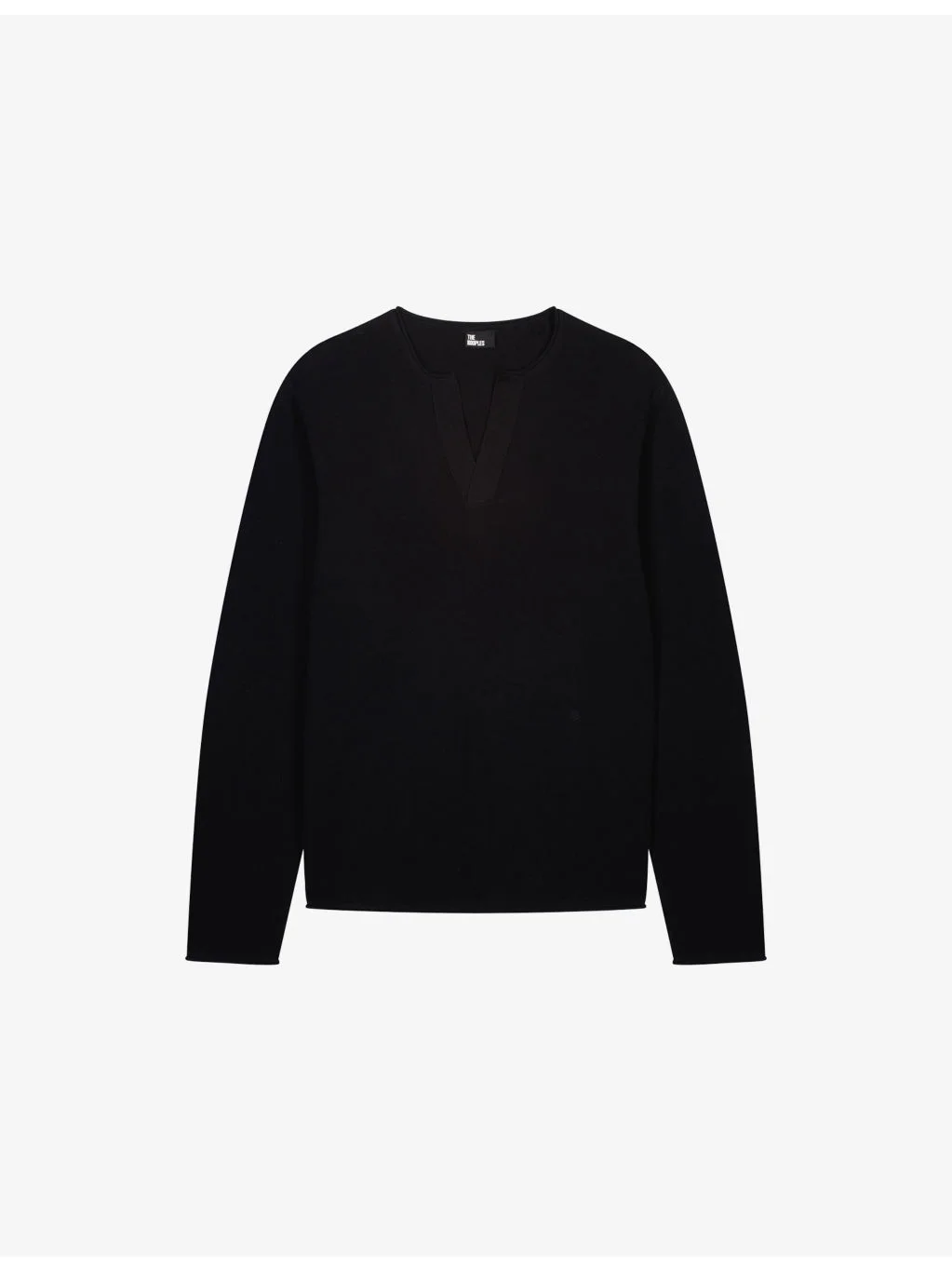 Brand-Embroidered Tunisian-Collar Cotton-Knit Sweatshirt - 1