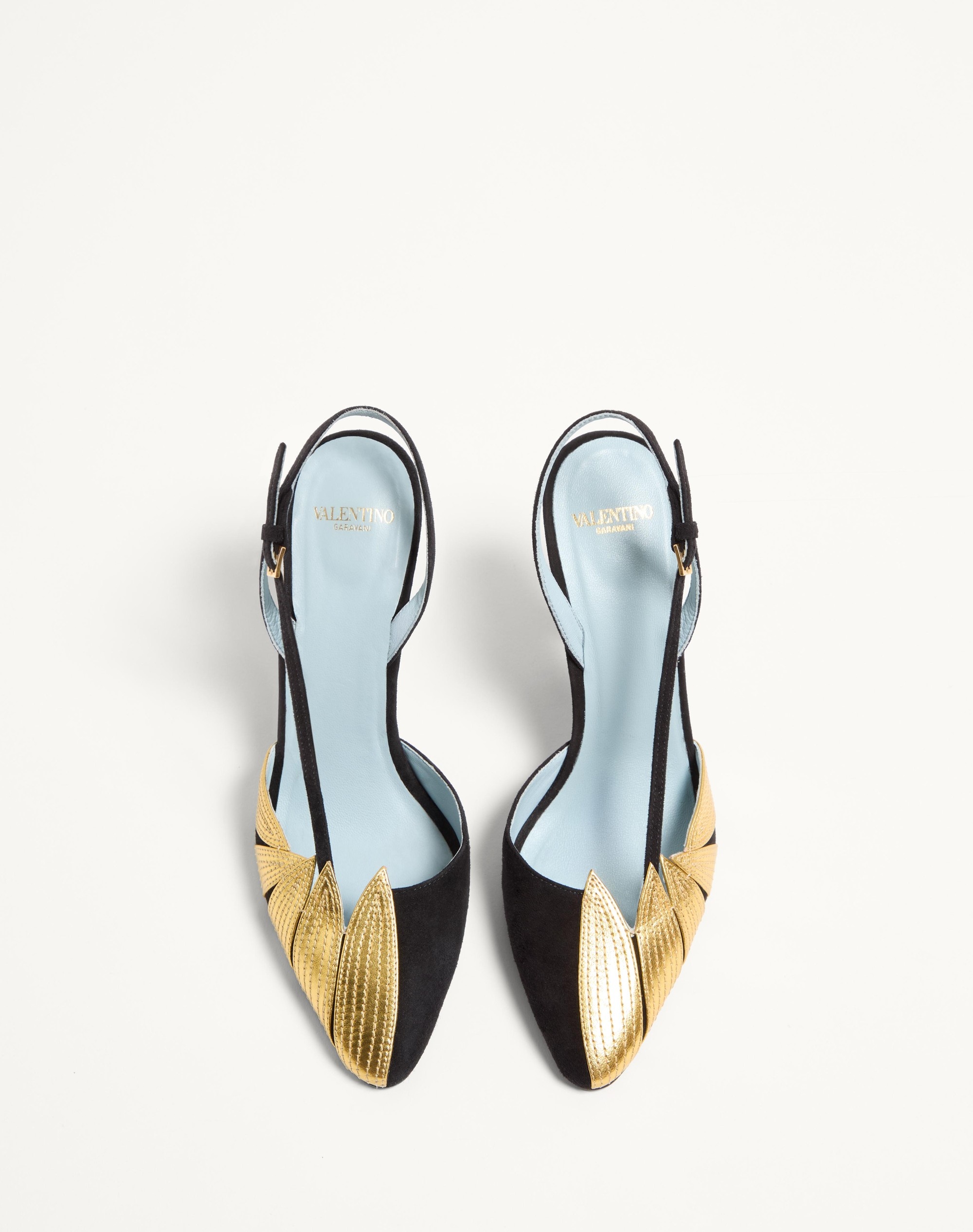 FOLIEFOLIAGE SUEDE SLINGBACK PUMP 90MM - 4