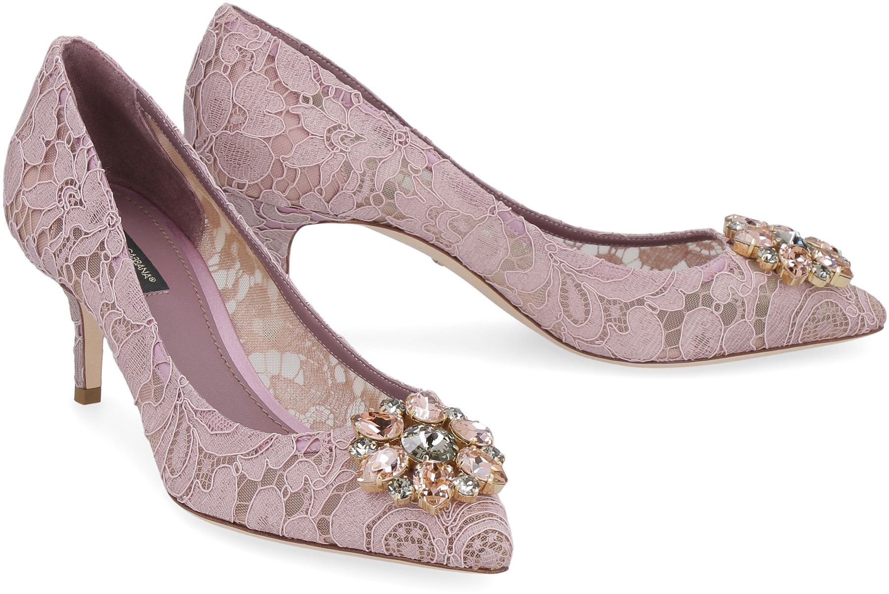 DOLCE & GABBANA BELLUCCI LACE PUMPS - 3