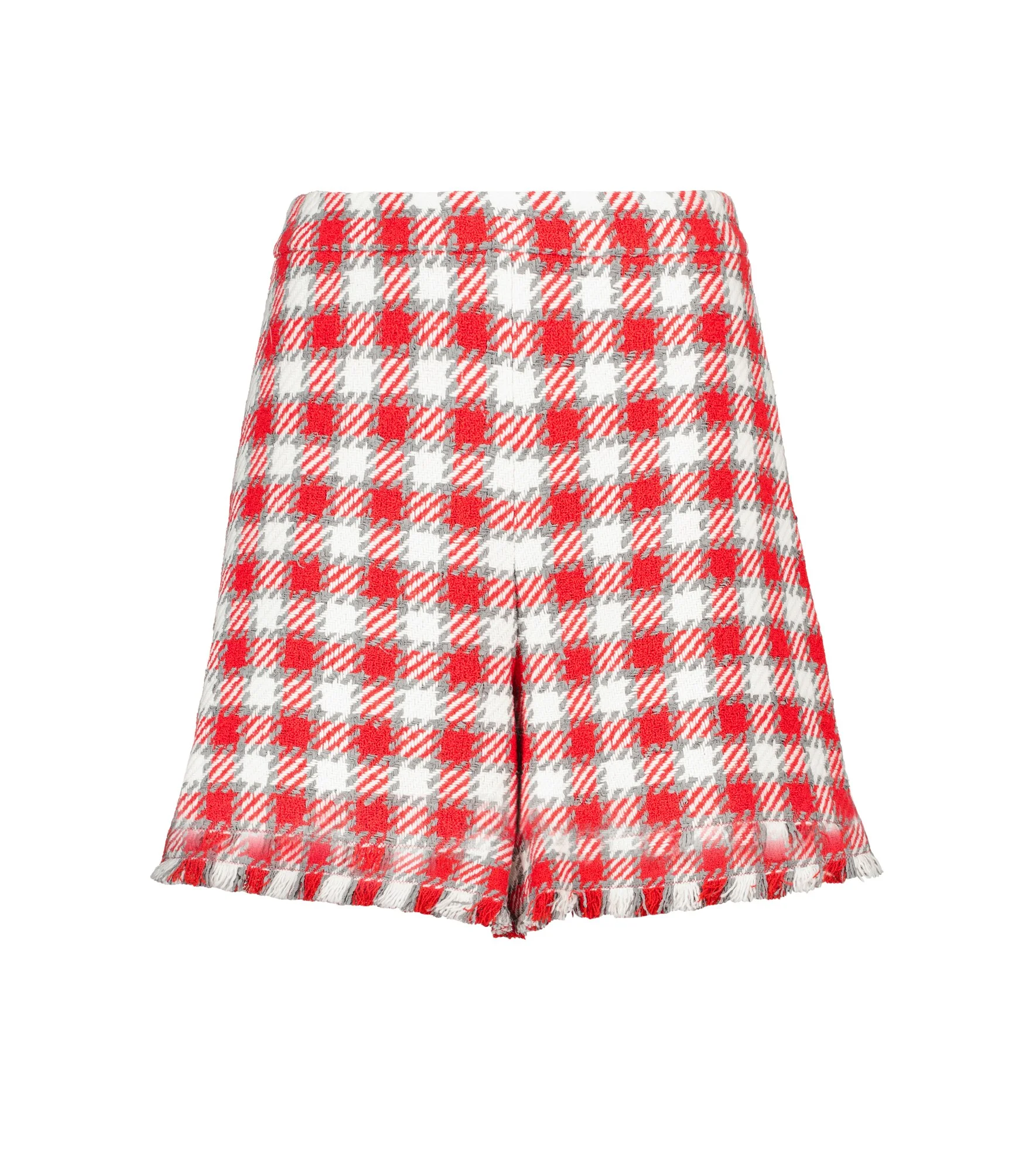 Checked wool-blend shorts - 1