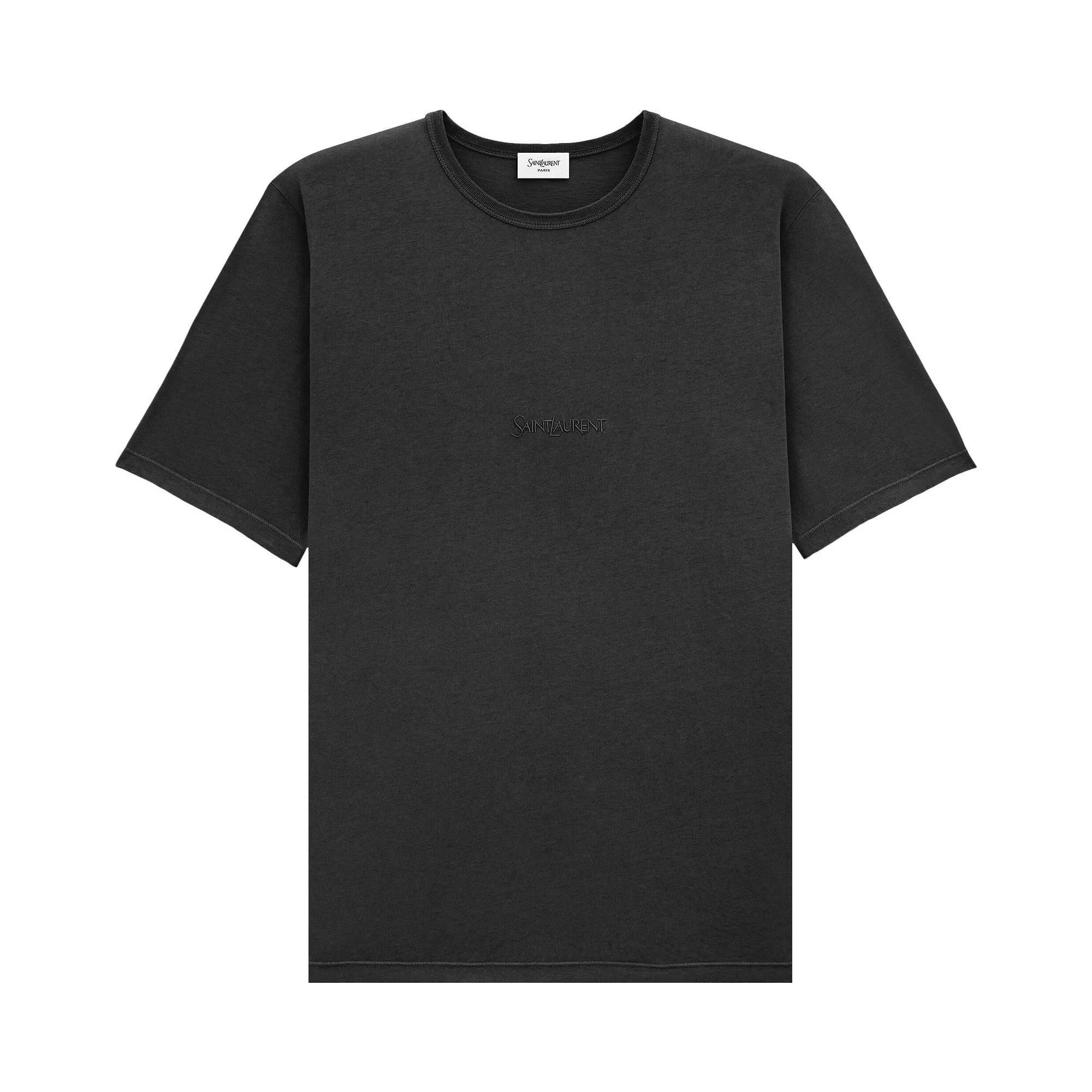Saint Laurent Short-Sleeve Tee 'Bleached Black' - 1