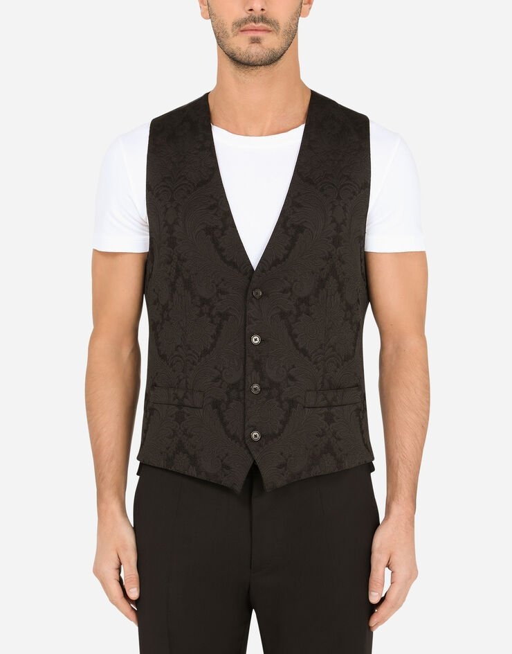 Floral jacquard vest - 1