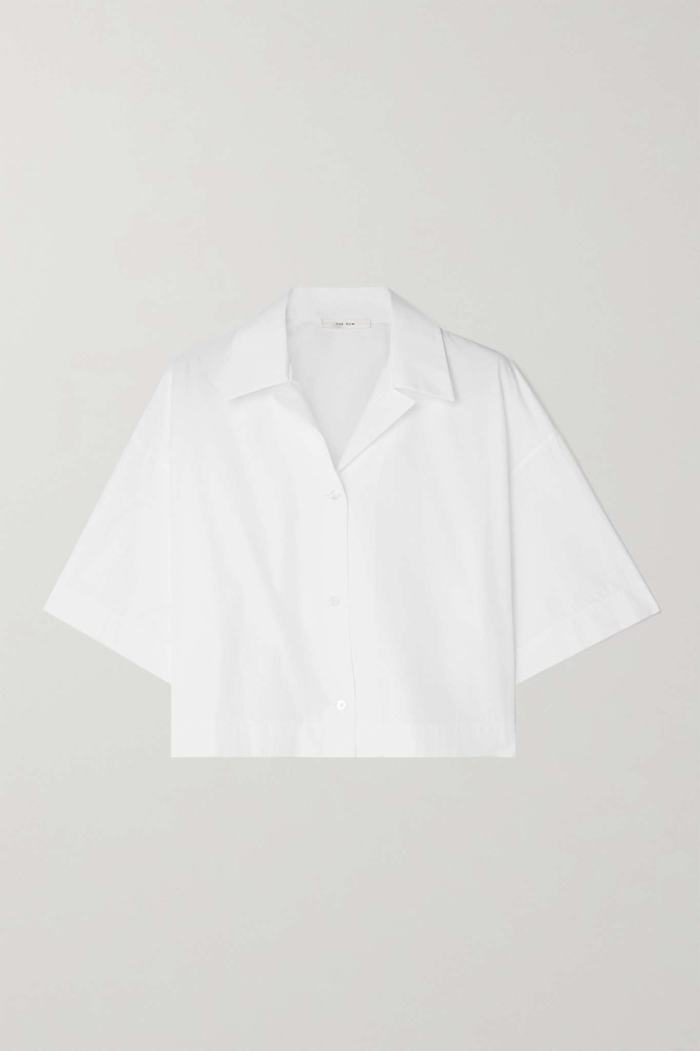 Lilita cropped cotton-poplin shirt - 1