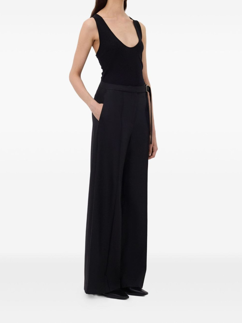 pleated buckle-fastening trousers 3