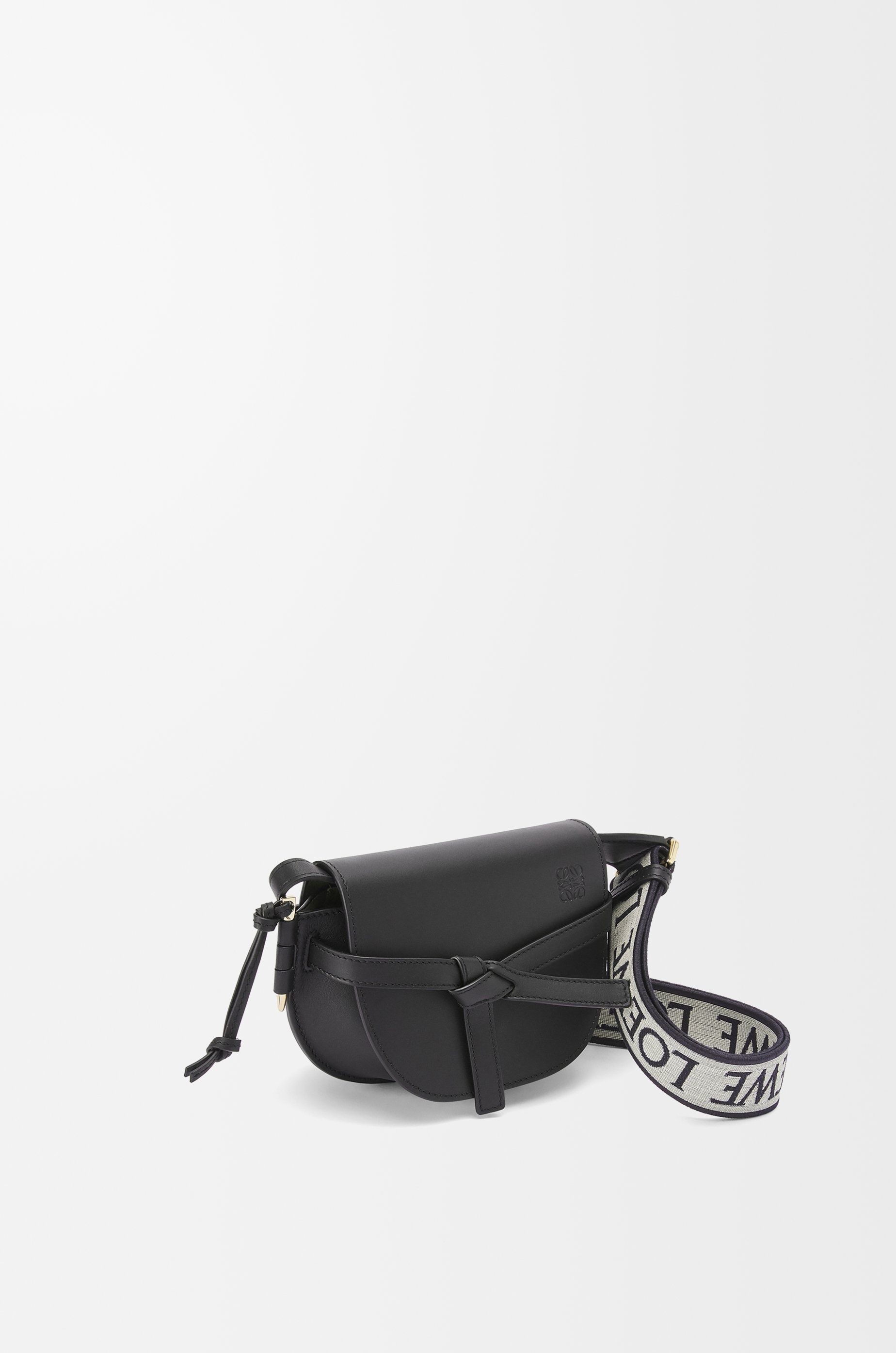 Mini Gate Dual bag in soft calfskin and jacquard - 4