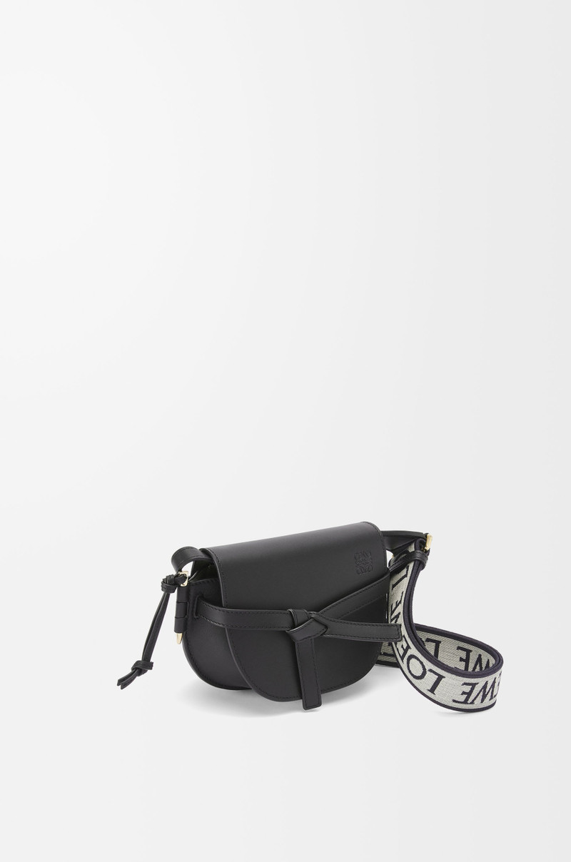 Mini Gate Dual bag in soft calfskin and jacquard 4