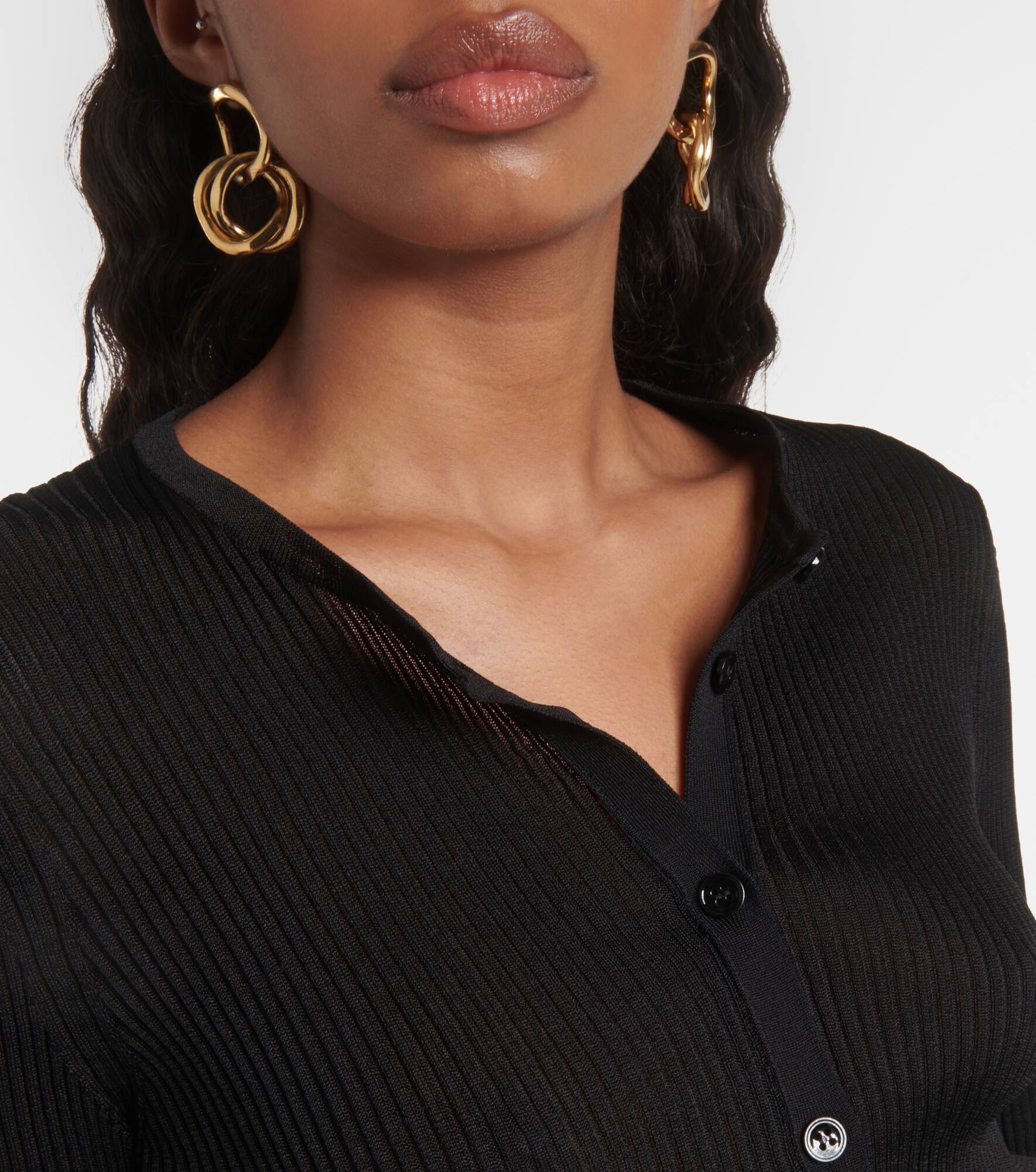 Ribbed-knit cardigan - 4