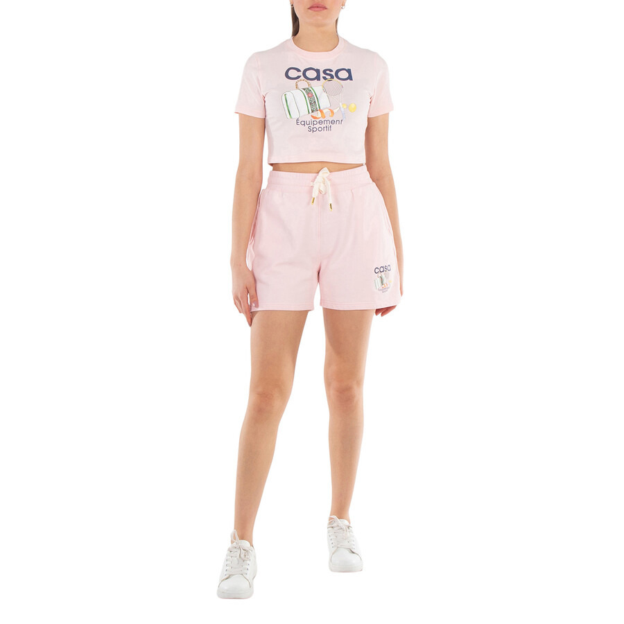 Casablanca Logo-Print Organic Cotton Shorts - 4