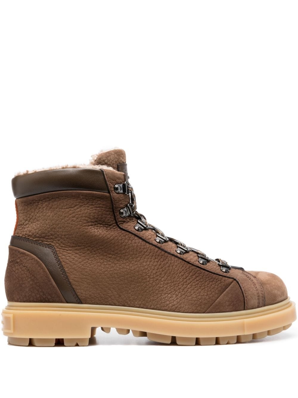 lace-up leather ankle boots - 1