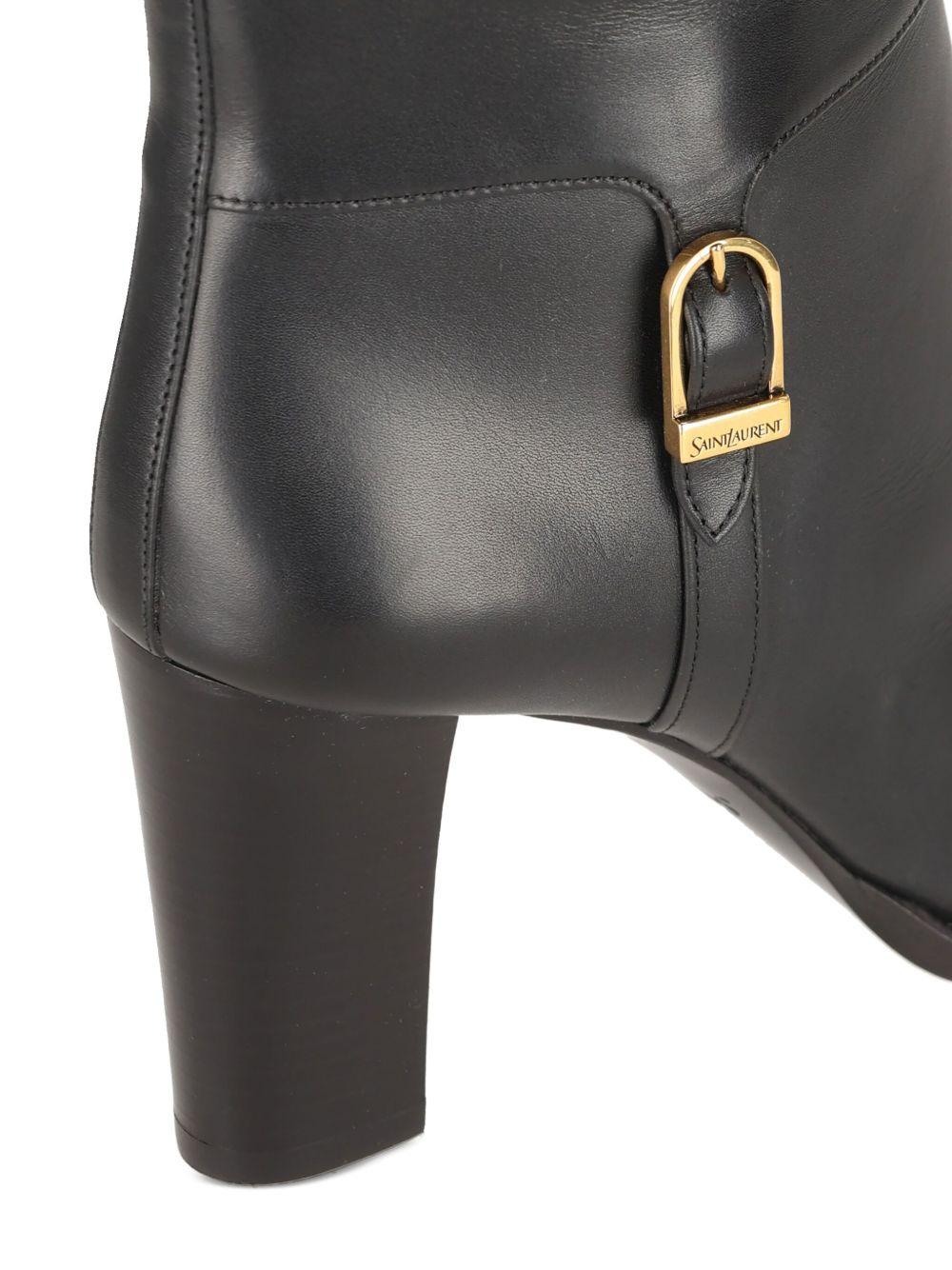 85mm Julia leather buckle-fastening thigh-high boots - 3