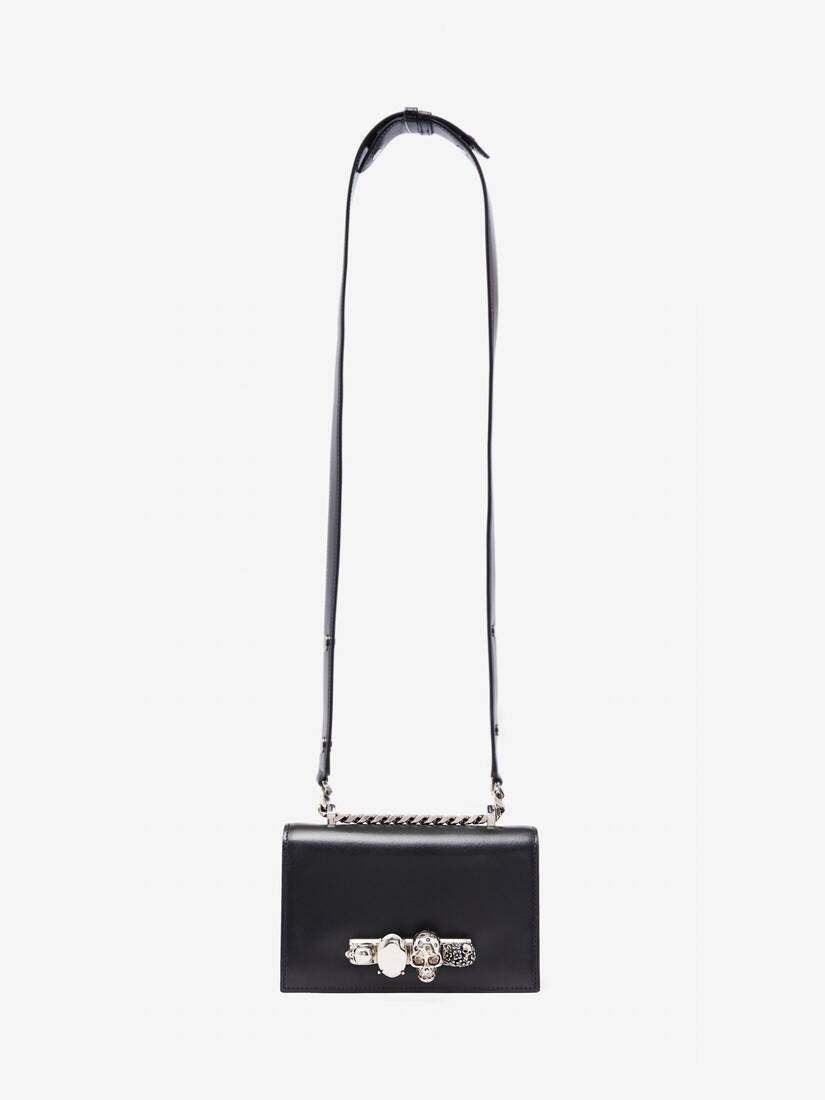 Women's The Biker Mini Jewelled Satchel in Black - 5