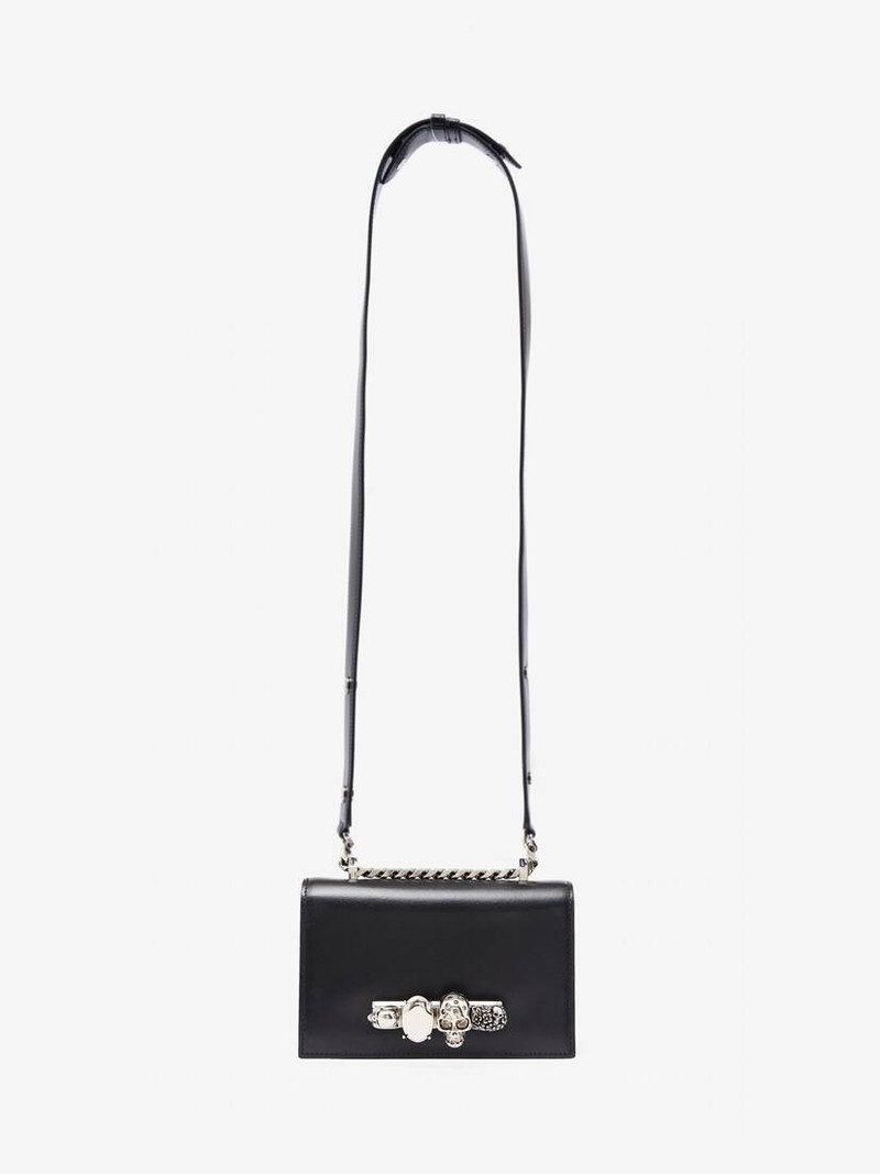 Women's The Biker Mini Jewelled Satchel in Black 5