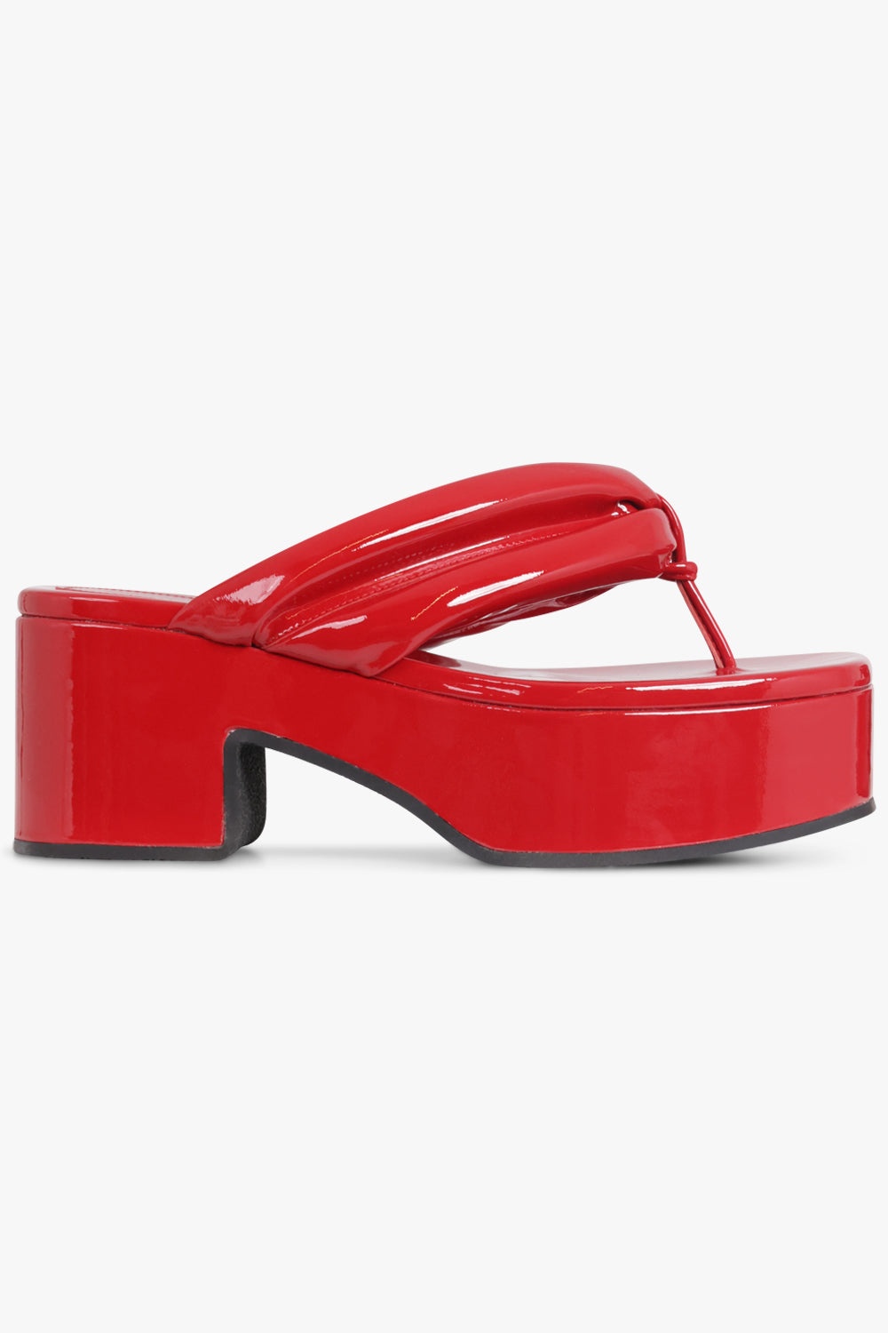 CHUNKY 60MM CLOG THONG | RED - 2