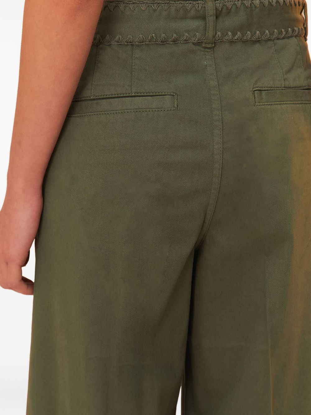 twill pleated trousers - 4