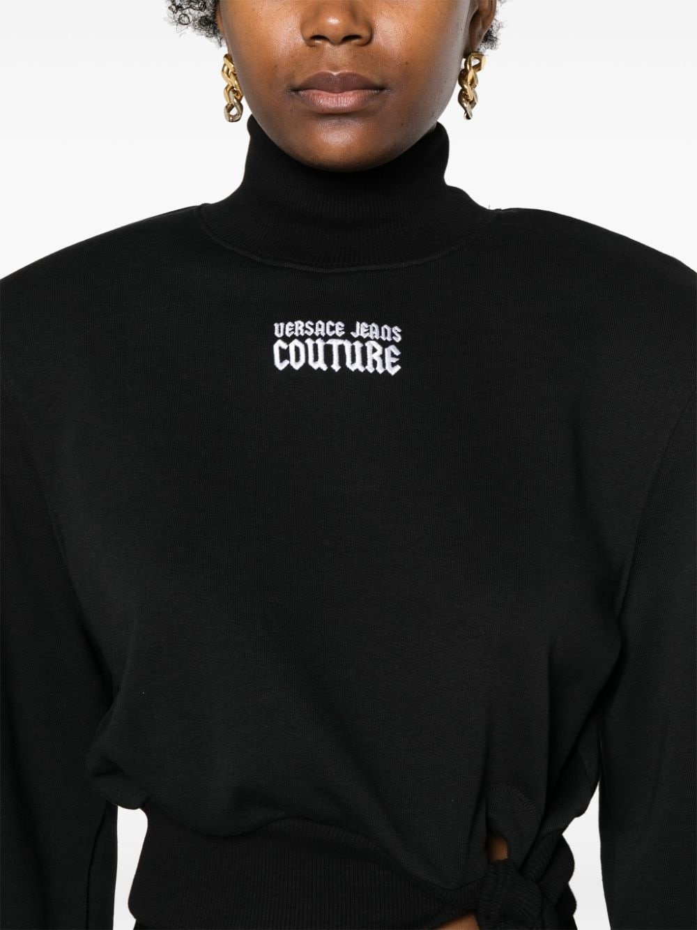 embroidered-logo cotton sweatshirt - 5