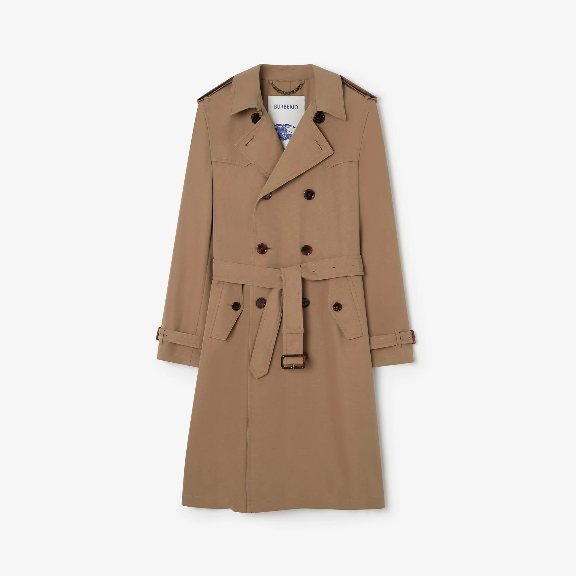 Long Silk Cotton Foxfield Trench Coat - 1