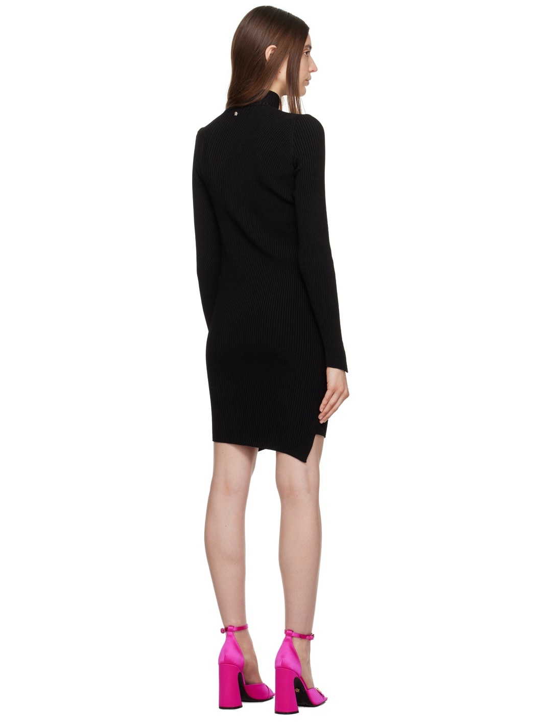 Black Slashed Minidress - 3
