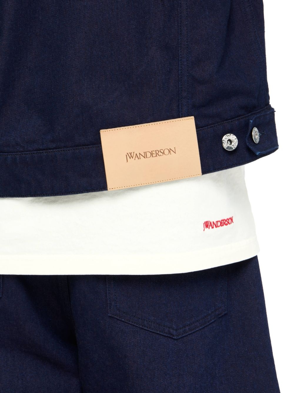 button-fastening denim jacket - 5