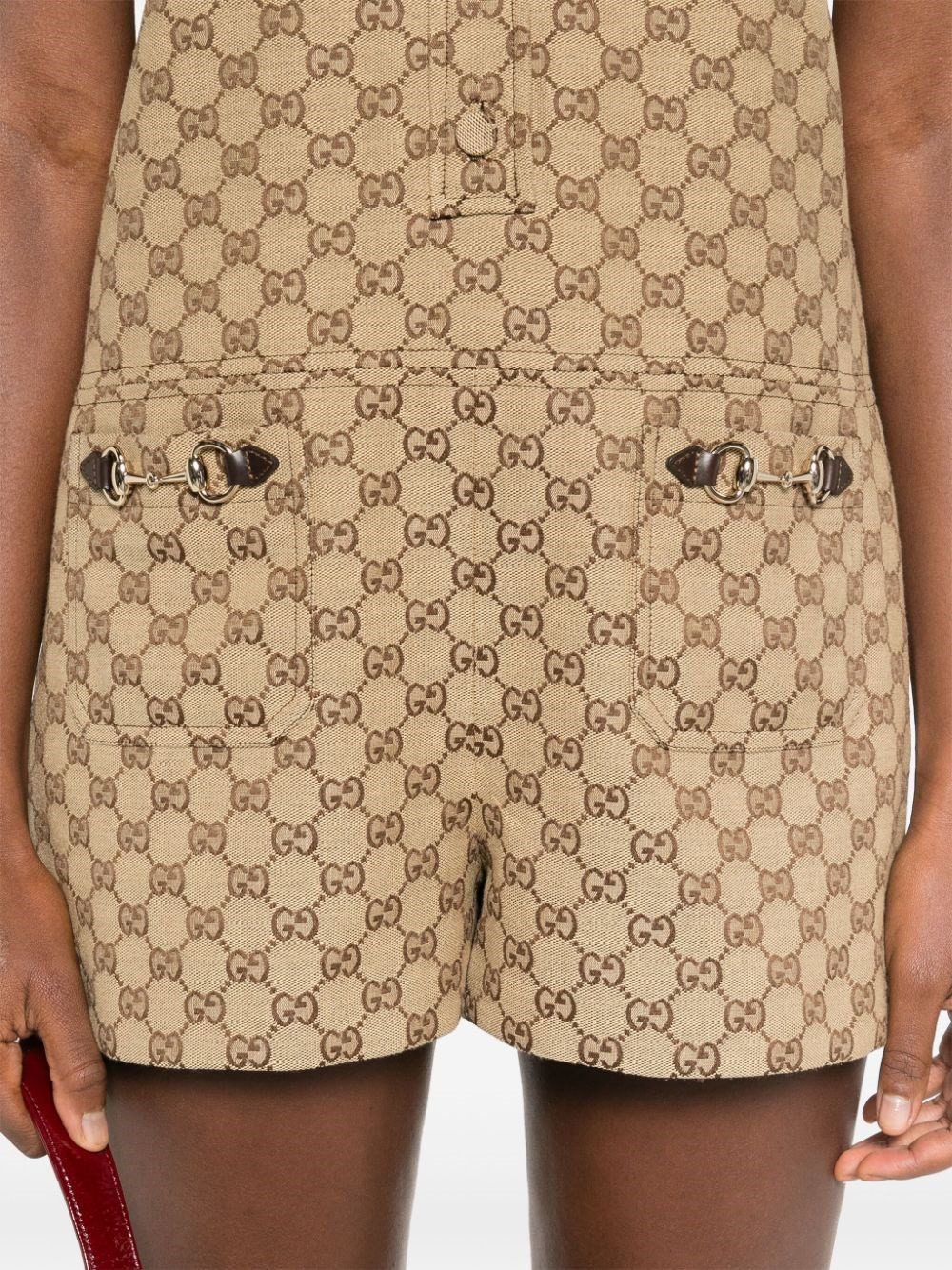 GG canvas short jumpsuit - 4