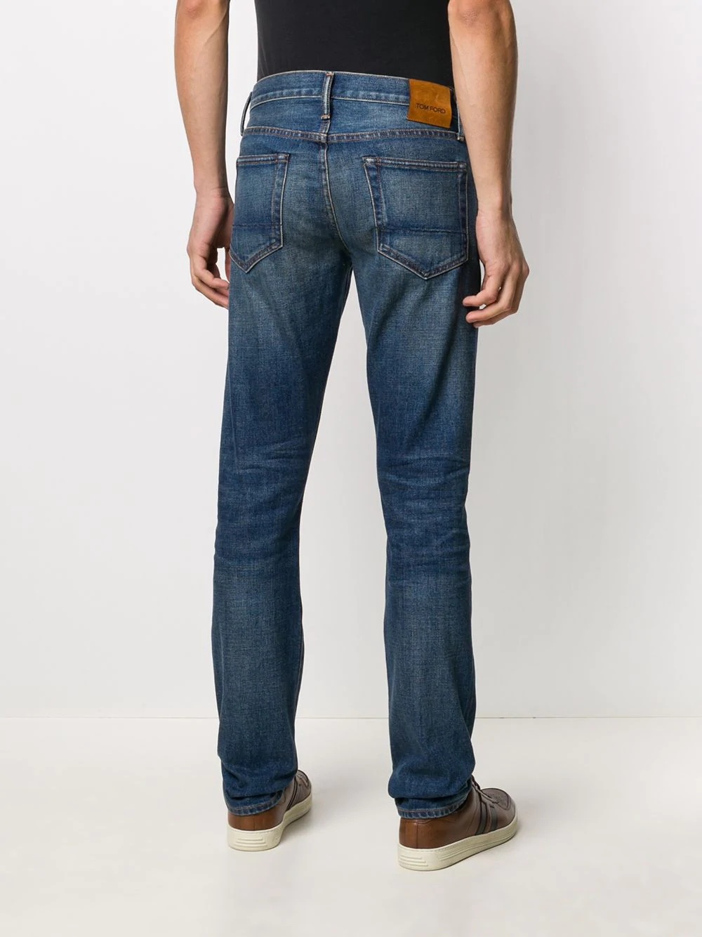 mid-rise slim fit denim jeans - 4