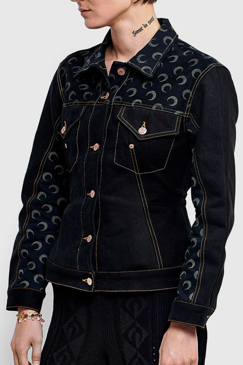 Marine Serre Moon Denim Semi-Fitted Jacket outlook