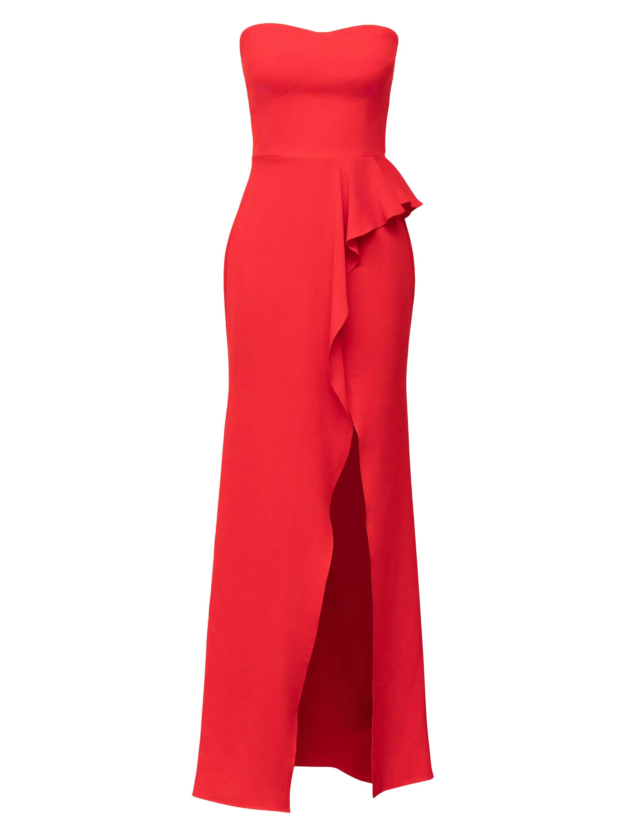 Women's Kai Stretch Crepe Strapless Gown - Rouge - 1