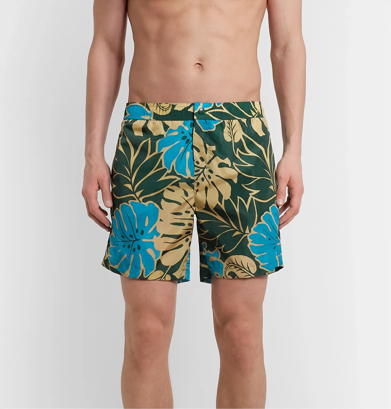 Mid-Length Printed Swim Shorts - 2