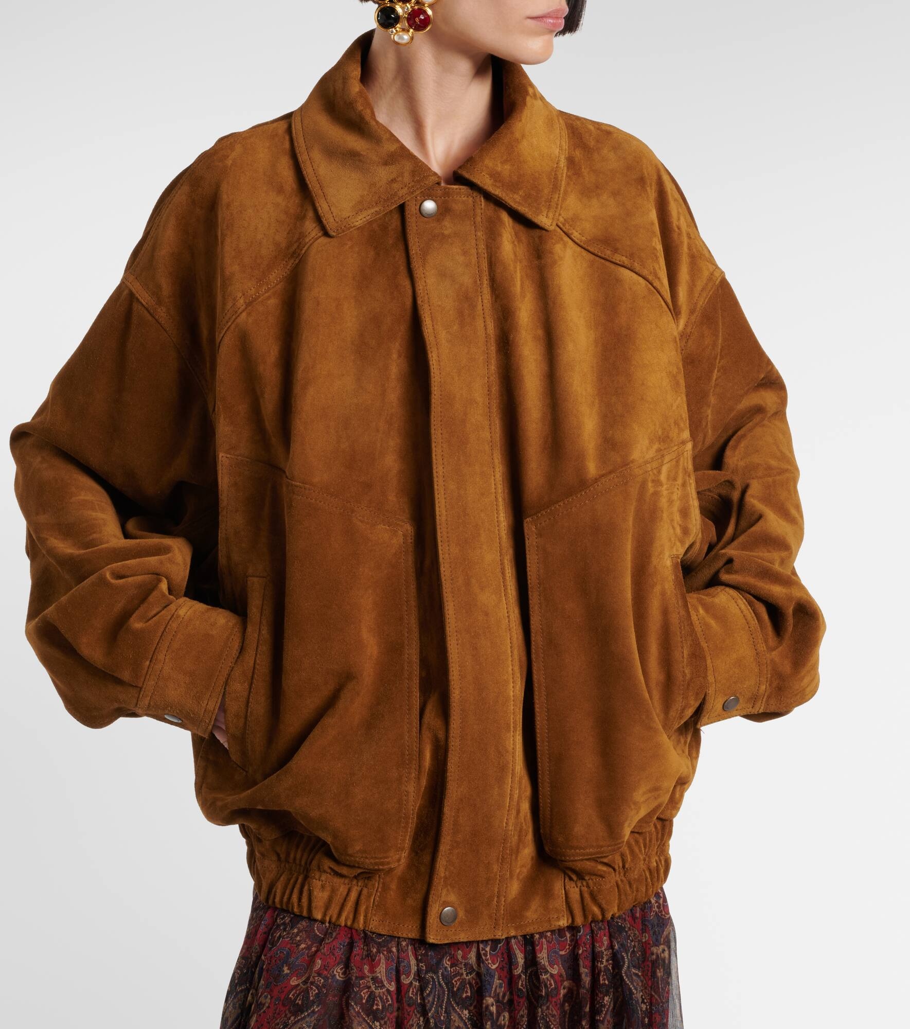Suede bomber jacket - 6
