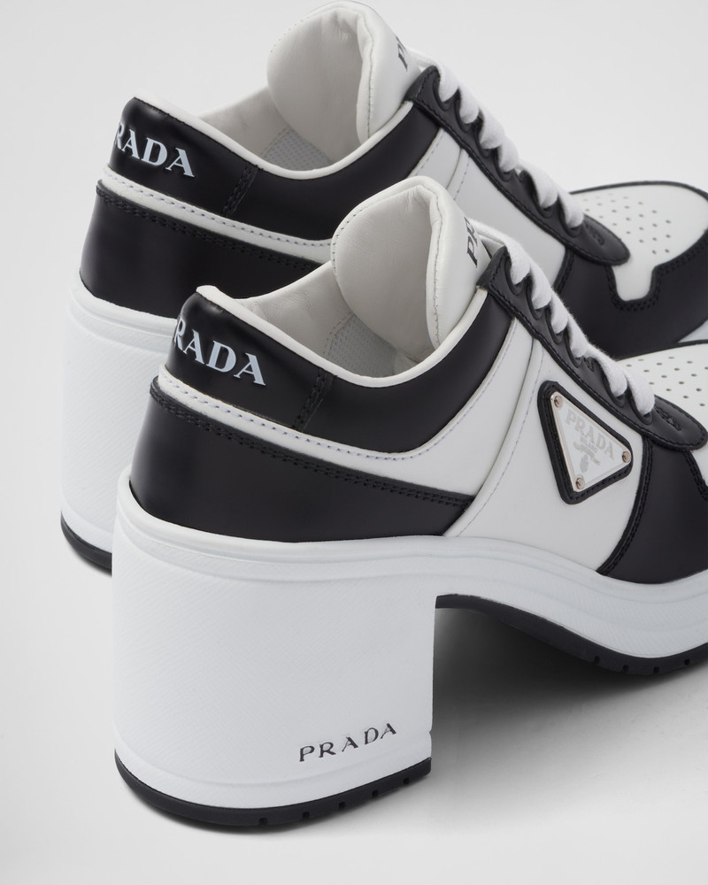 Downtown high-heeled leather sneakers 7