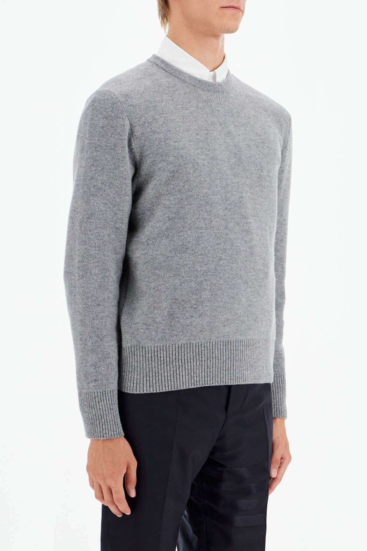 WOOL PIQUÉ CREWNECK PULLOVER - 3