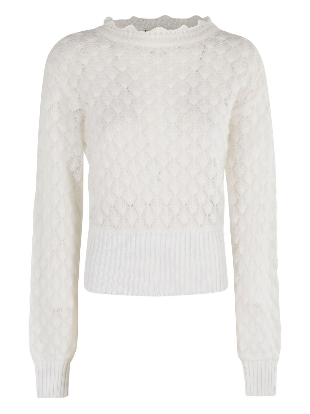 scalloped-collar sweater - 1