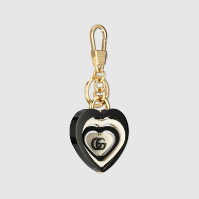 GUCCI Double G heart-shaped keychain outlook