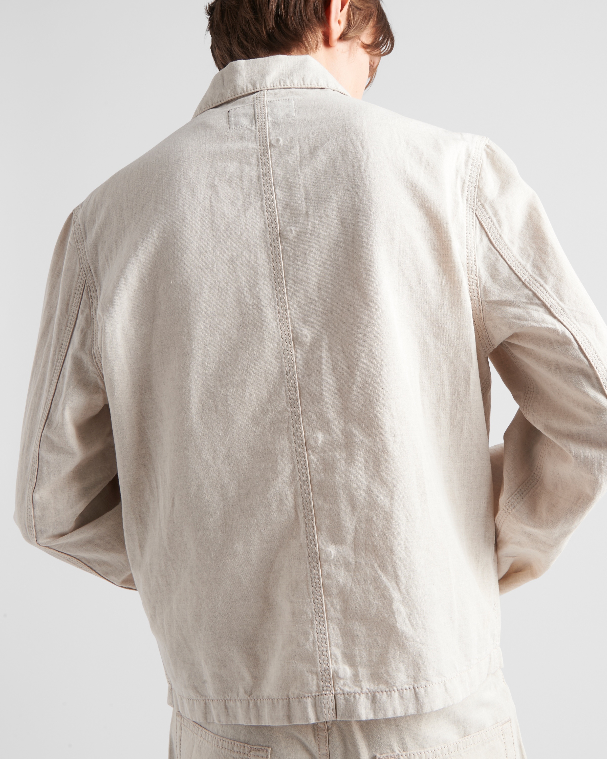 Chambray blouson jacket - 6