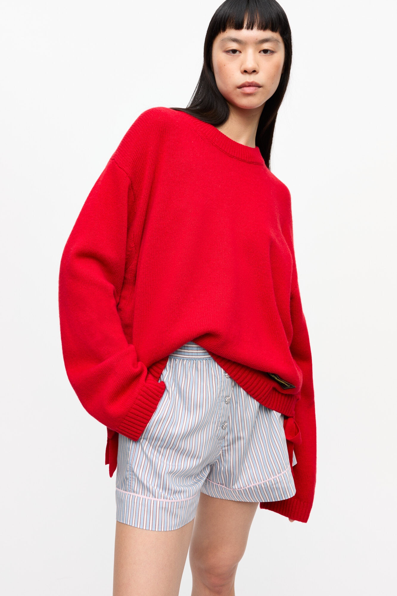 RED FUTURE WOOL MIX OVERSIZED SWEATER - 4